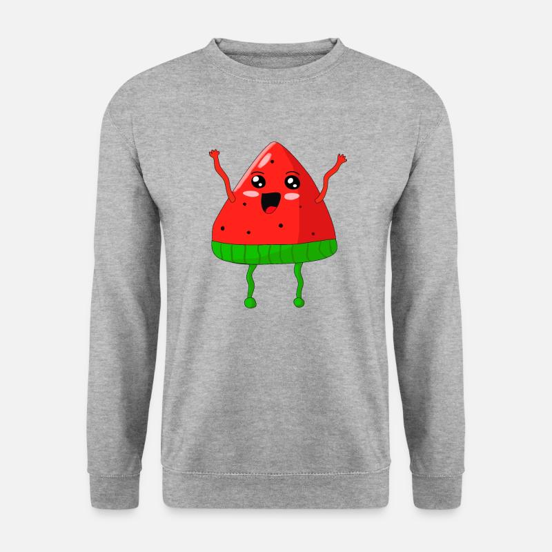 Pastèque drôle - Sweat-shirt Unisexe - gris chiné