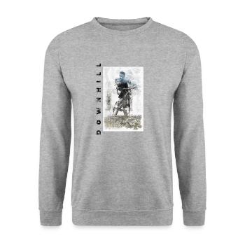 DOWNHILL - Unisex Sweatshirt - salt & pepper - Front - Alina (178cm) & Michal (187cm)