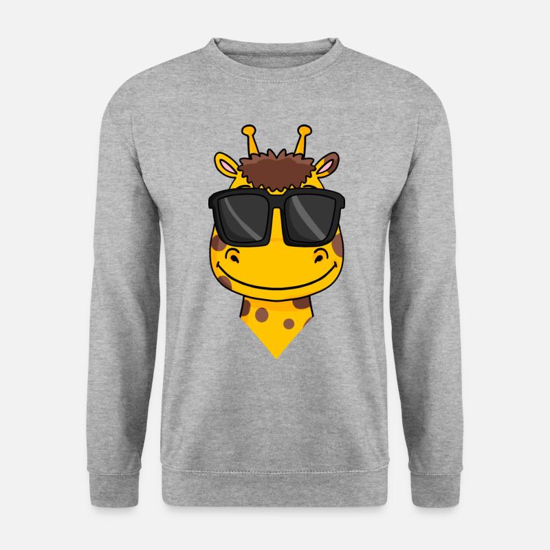 Giraffe with glasses - Unisex Sweatshirt - salt & pepper