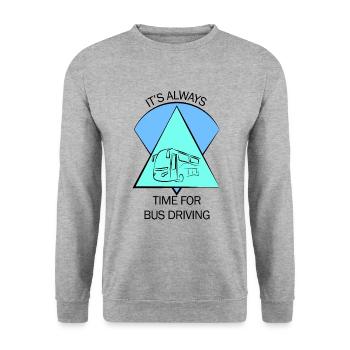 Bus Bus Driver School Bus Bus Bus Bus Driver - Unisex Sweatshirt - salt & pepper - Front - Alina (178cm) & Michal (187cm)