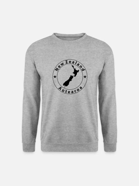 New Zealand - Unisex Pullover - Weißgrau meliert