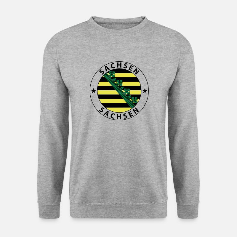 Sachsen - Unisex Pullover - Weißgrau meliert