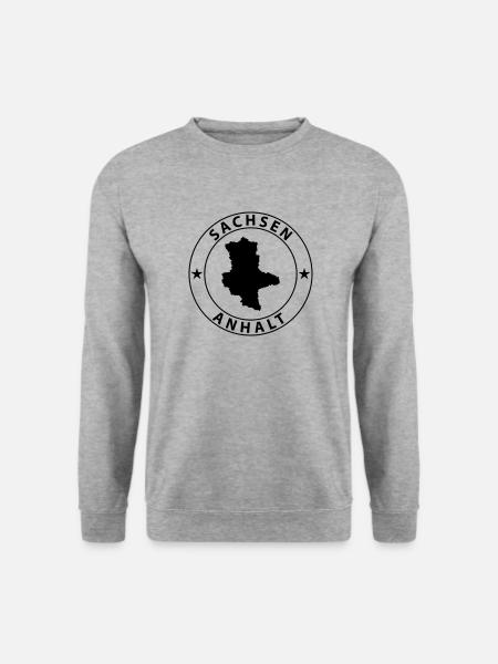 Sachsen-Anhalt - Unisex Pullover - Weißgrau meliert