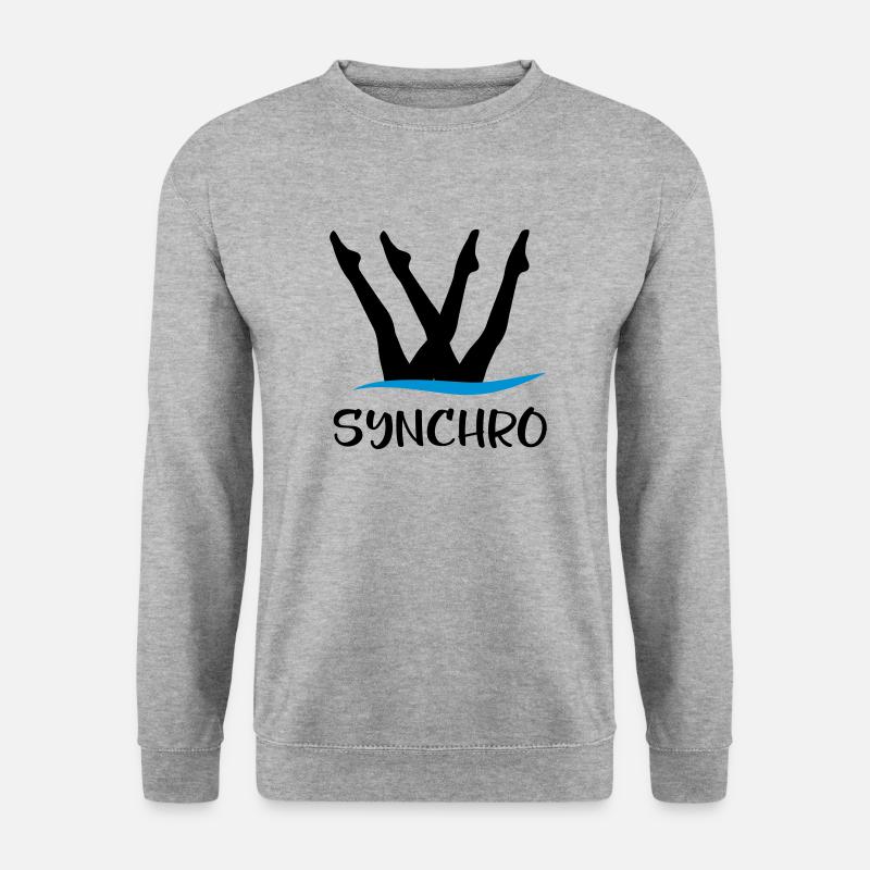 Synchronschwimmen - Unisex Pullover - Weißgrau meliert