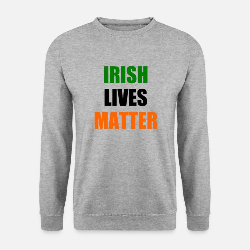 Irish lives matter - Unisex Pullover - Weißgrau meliert