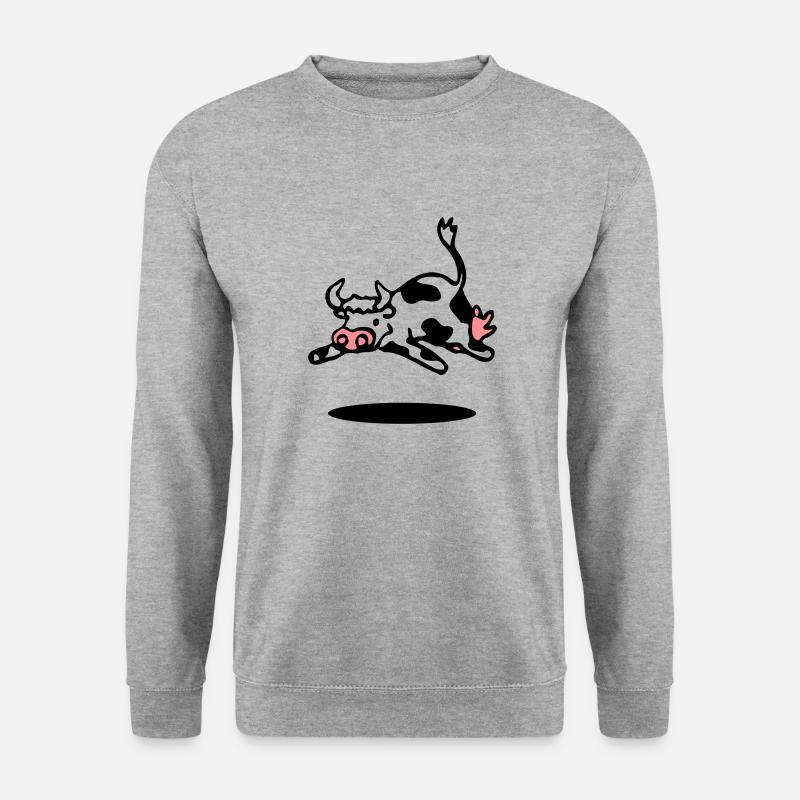 cow - Unisex Pullover - Weißgrau meliert