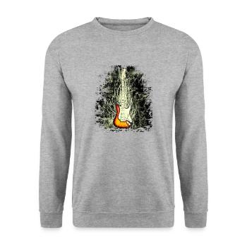 guitar - Unisex Pullover - Weißgrau meliert - Vorne - Alina (178cm) & Michal (187cm)