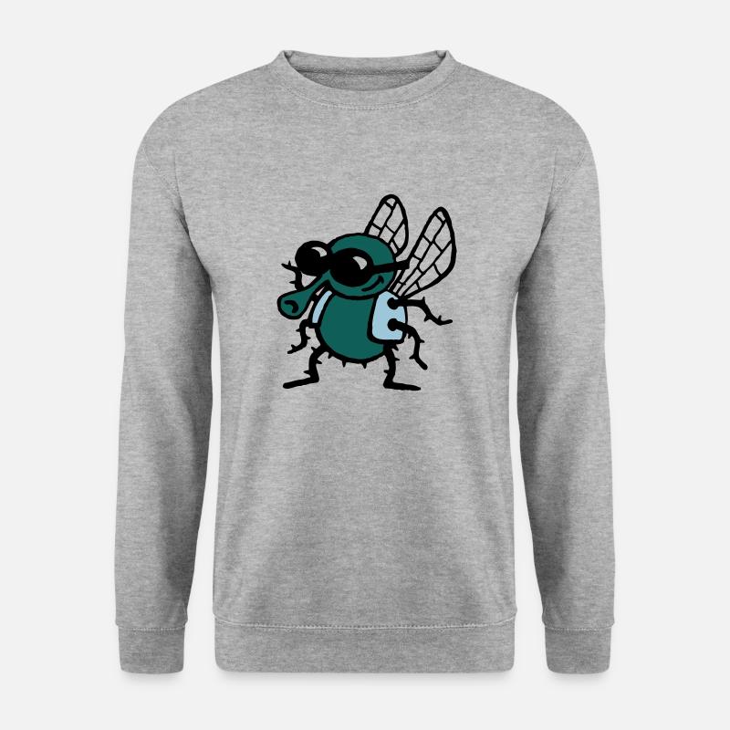 cool_fly_3c_white - Unisex Sweatshirt - salt & pepper