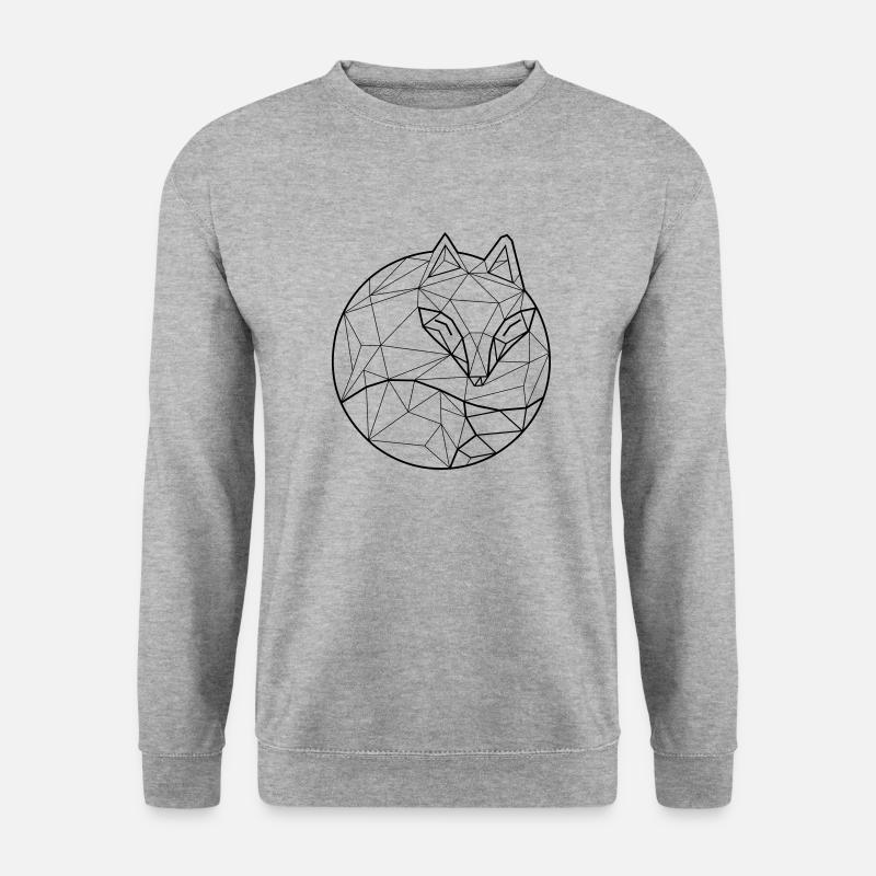Fox Graph - Unisex Pullover - Weißgrau meliert