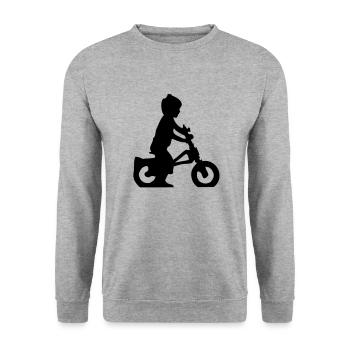 Little Veloheld - Unisex Sweatshirt - salt & pepper - Front - Alina (178cm) & Michal (187cm)