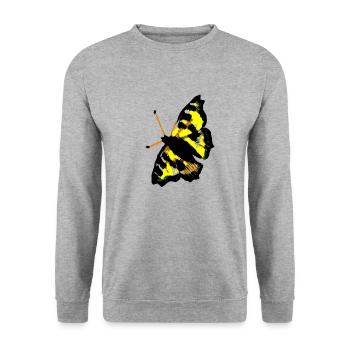 papillon - Sweat-shirt Unisexe - gris chiné - Devant - Alina (178cm) & Michal (187cm)