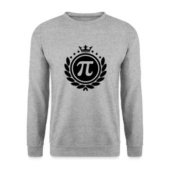 Laurel Wreath (Math King) - Unisex Sweatshirt - salt & pepper - Front - Alina (178cm) & Michal (187cm)