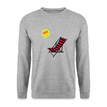sonnenstuhl2 - Unisex Sweatshirt - salt & pepper - Front - Alina (178cm) & Michal (187cm)