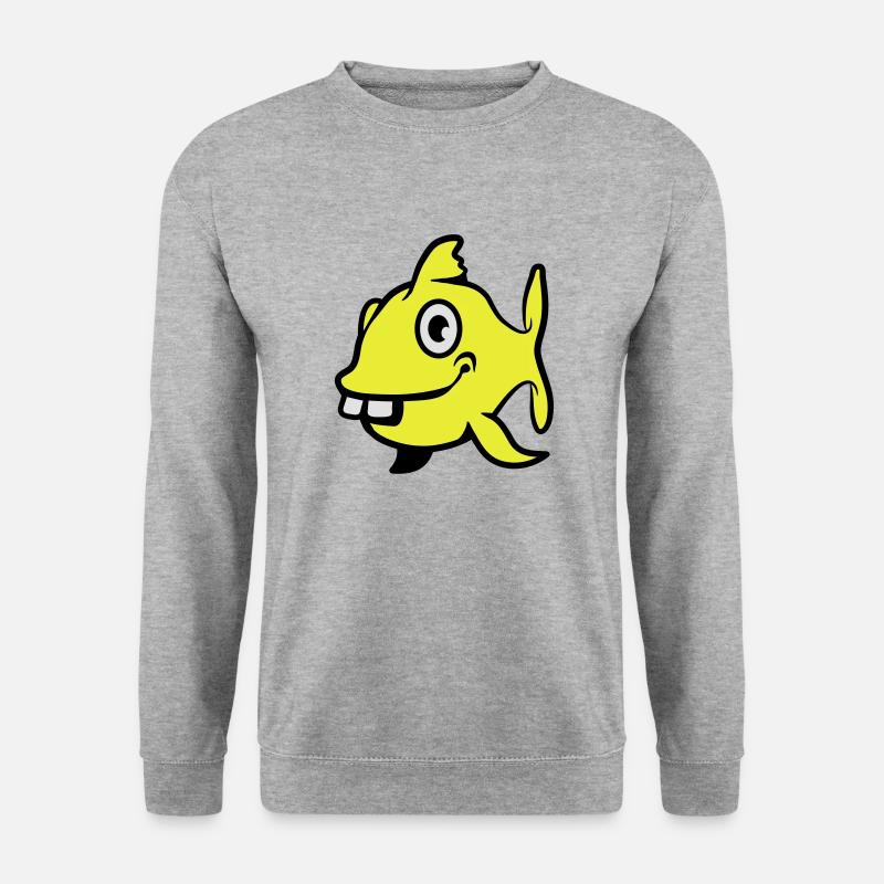stupid fish - Unisex Sweatshirt - salt & pepper