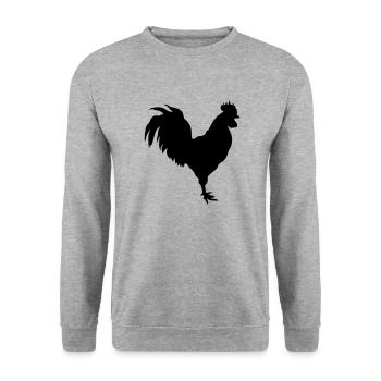rooster - Unisex Sweatshirt - salt & pepper - Front - Alina (178cm) & Michal (187cm)