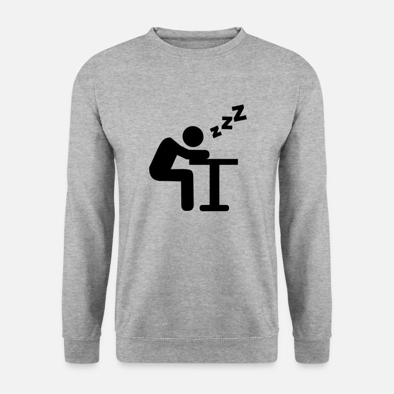 Schlafen - Unisex Pullover - Weißgrau meliert