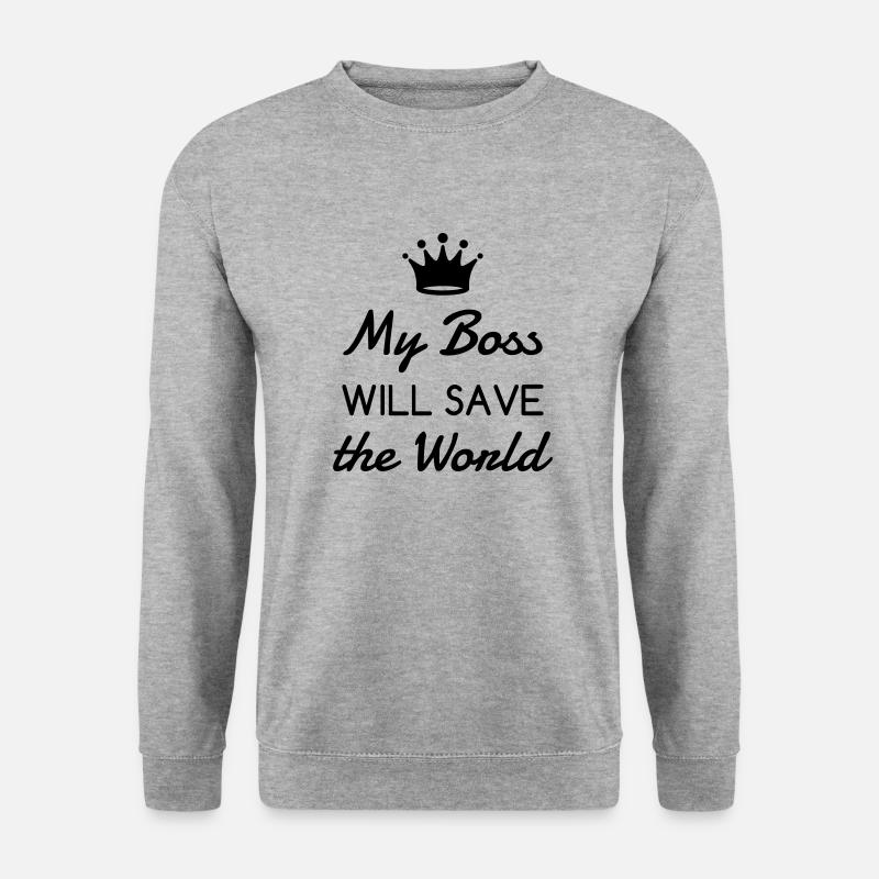 Manager / Chef / Arbeit / Job - Unisex Pullover - Weißgrau meliert