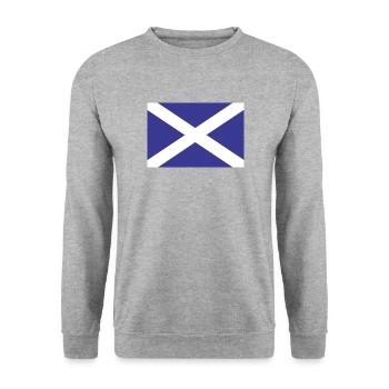 Scotland Scottish flag flag Highlands - Unisex Sweatshirt - salt & pepper - Front - Alina (178cm) & Michal (187cm)