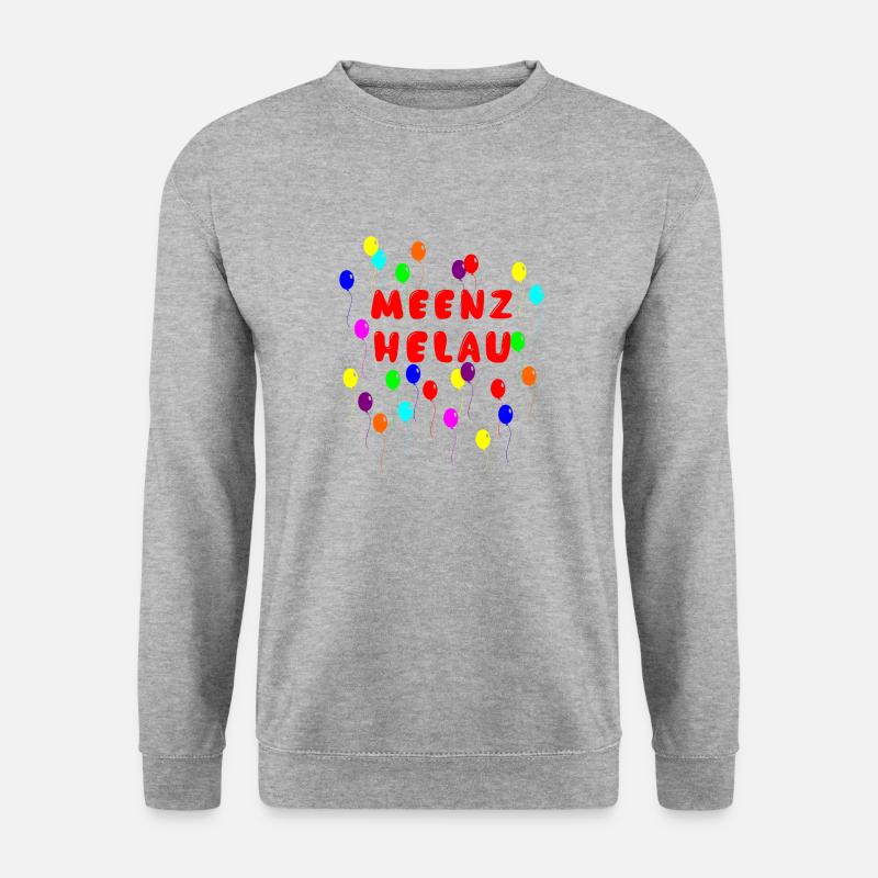 Meenz Heau Mainz Fasching Fastnacht Fassenacht - Unisex Pullover - Weißgrau meliert