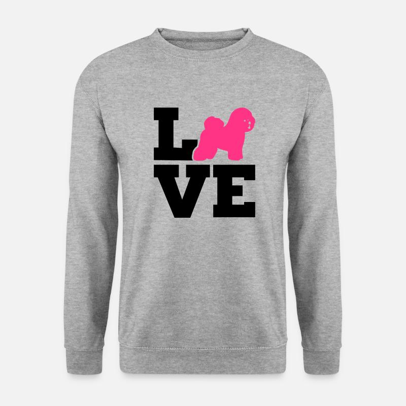 Bichon Frise - Unisex Pullover - Weißgrau meliert