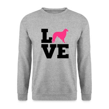 Borzoi - Unisex Sweatshirt - salt & pepper - Front - Alina (178cm) & Michal (187cm)