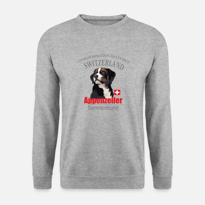 appenzeller sennenhund - Unisex Pullover - Weißgrau meliert