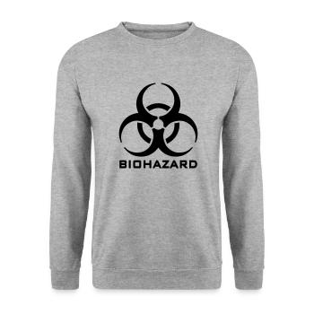 biohazard - Unisex Sweatshirt - salt & pepper - Front - Alina (178cm) & Michal (187cm)