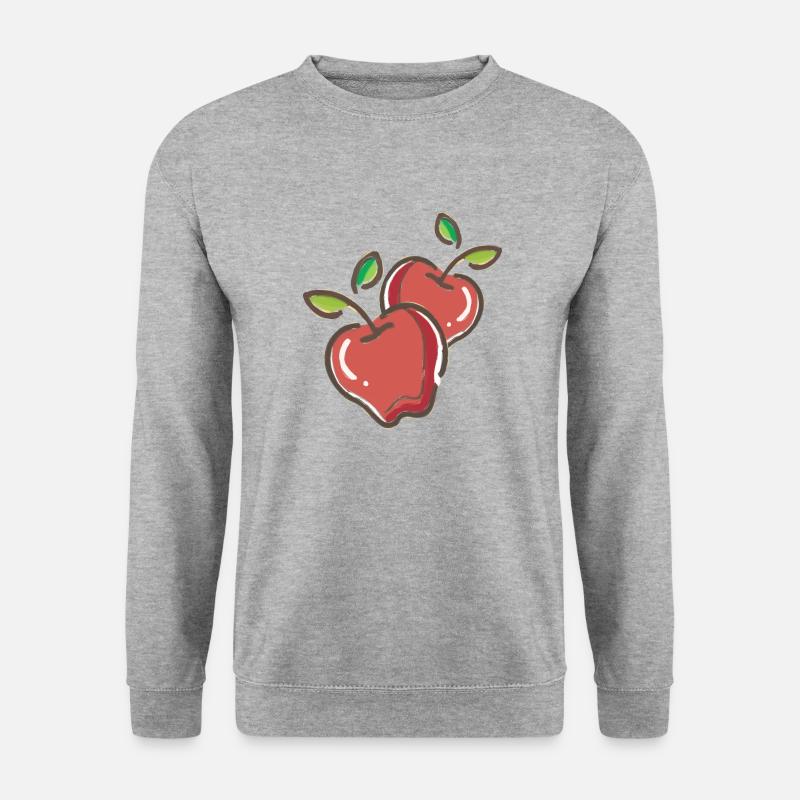 Aepfel - Unisex Pullover - Weißgrau meliert