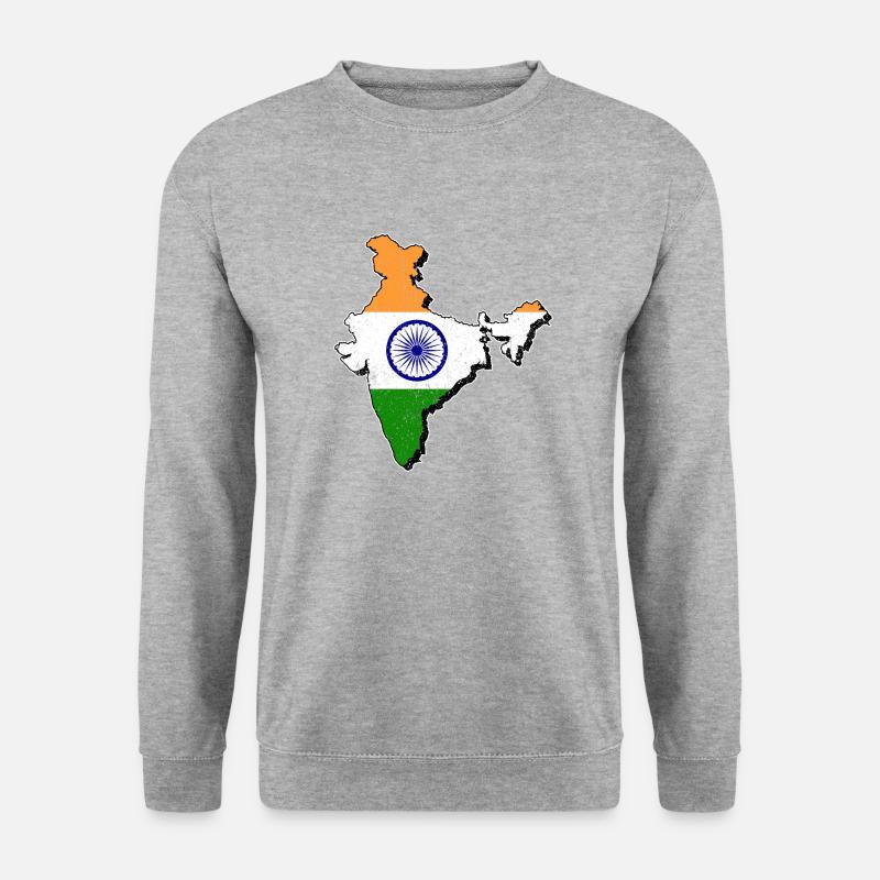 Indien - Unisex Pullover - Weißgrau meliert