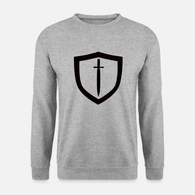 shield and sword - Unisex Sweatshirt - salt & pepper