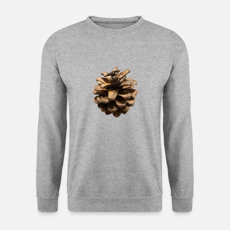 Tannenzapfen - Unisex Pullover - Weißgrau meliert