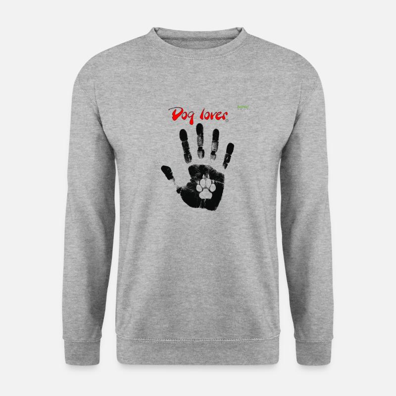 Hundeliebhaber - Unisex Pullover - Weißgrau meliert