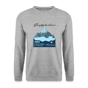 Großglockner austria Skifahren Geschenk Urlaub - Unisex Pullover - Weißgrau meliert - Vorne - Alina (178cm) & Michal (187cm)