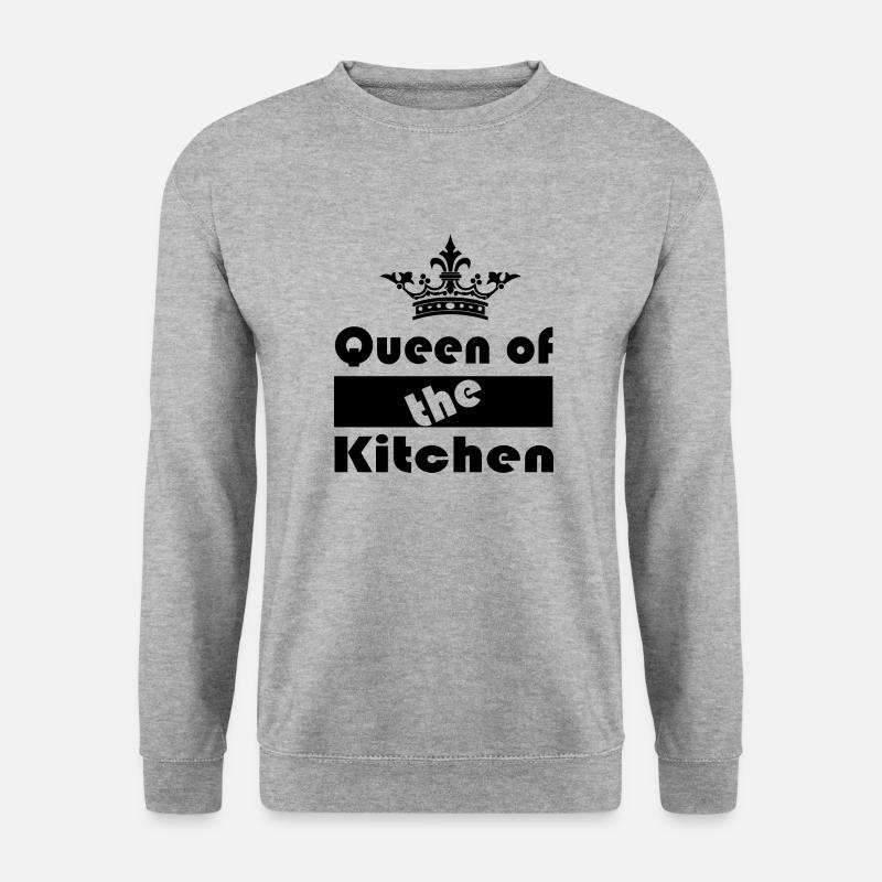 Kochen backen Kitchen - Unisex Pullover - Weißgrau meliert