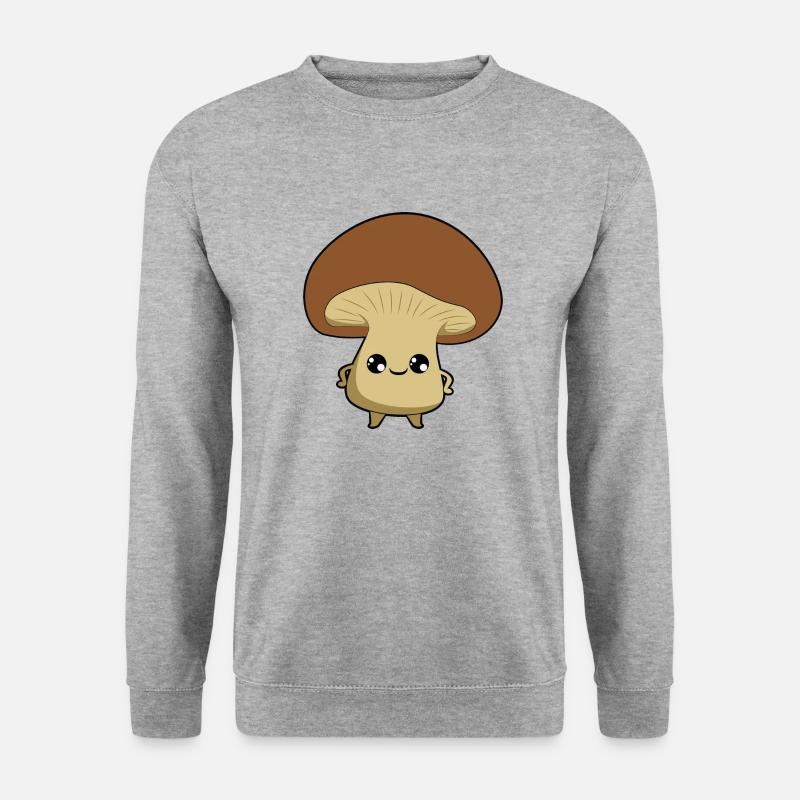 Pilz - Unisex Pullover - Weißgrau meliert