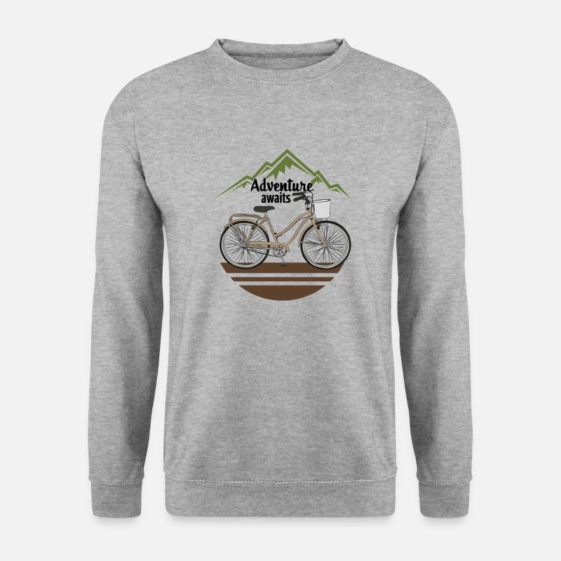 Abenteuer wartet - Unisex Pullover - Weißgrau meliert