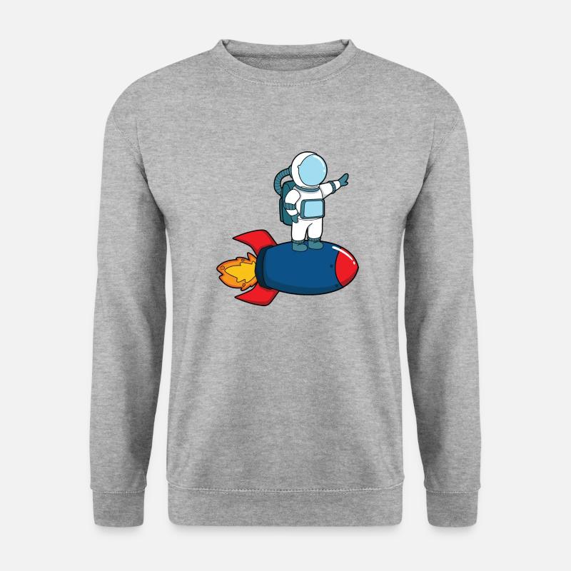Astronaut on rocket - Unisex Sweatshirt - salt & pepper