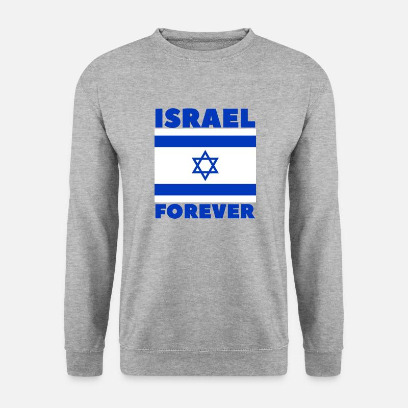 Israel Forever - Unisex Pullover - Weißgrau meliert