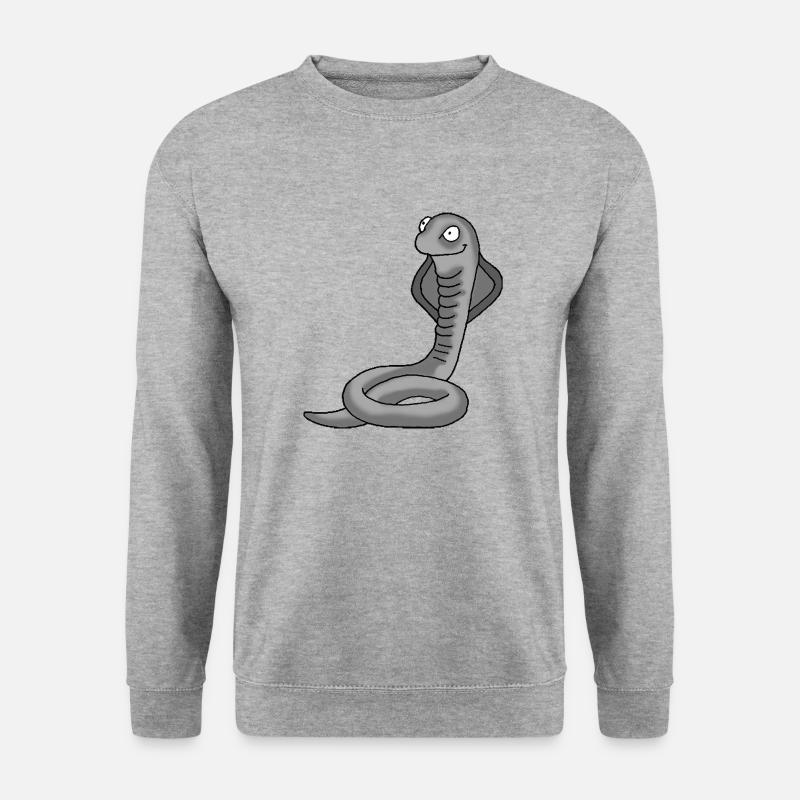 Schlange 2 - Unisex Pullover - Weißgrau meliert