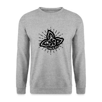 Flower tattoo - Unisex Sweatshirt - salt & pepper - Front - Alina (178cm) & Michal (187cm)