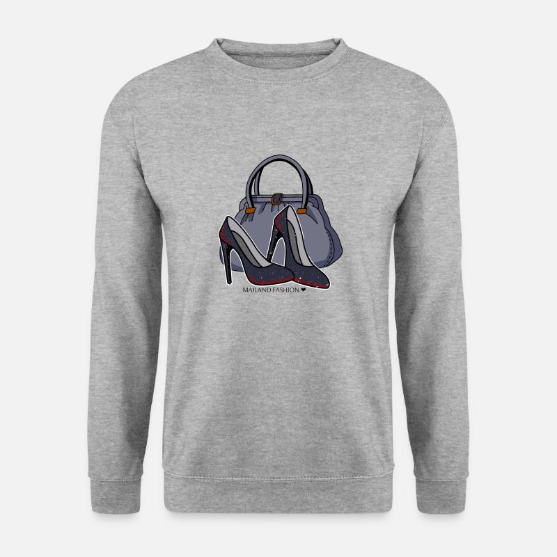 Fashion - Unisex Pullover - Weißgrau meliert