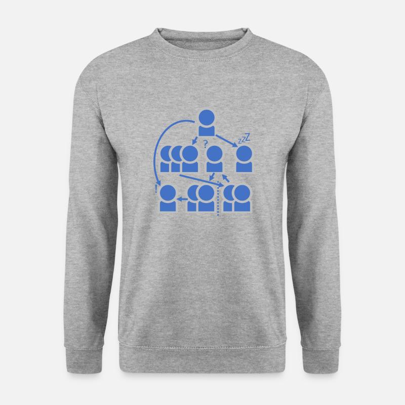 Firmen Organigramm - alles klar? - Unisex Pullover - Weißgrau meliert