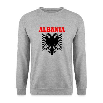 albanie - Sweat-shirt Unisexe - gris chiné - Devant - Alina (178cm) & Michal (187cm)