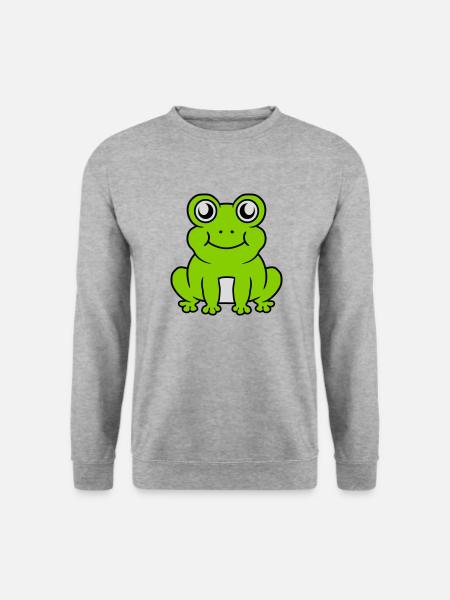 Small seated sweet frog - Unisex Sweatshirt - salt & pepper