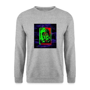 Friendship outa PAst - Unisex Pullover - Weißgrau meliert - Vorne - Alina (178cm) & Michal (187cm)