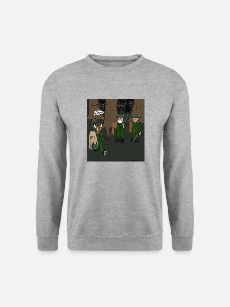 Jagdsaison - Unisex Pullover - Weißgrau meliert