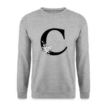 Point C - Unisex Sweatshirt - salt & pepper - Front - Alina (178cm) & Michal (187cm)