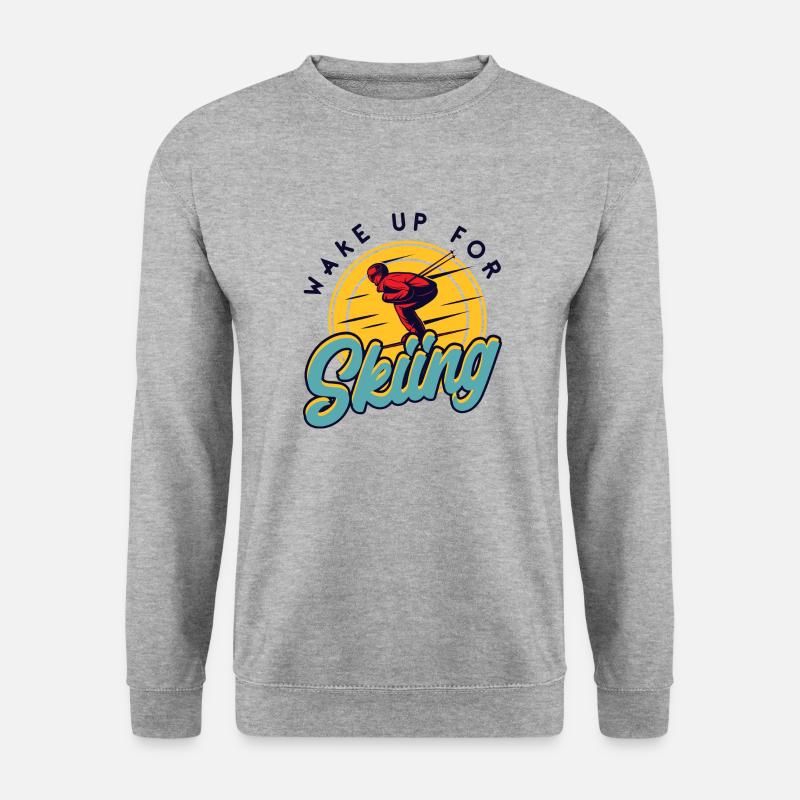 Snowboard Skifahren Winter Ski Abfahrt Snowboarder - Unisex Pullover - Weißgrau meliert