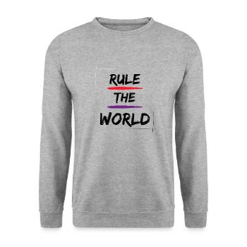 Rule the world - Unisex Sweatshirt - salt & pepper - Front - Alina (178cm) & Michal (187cm)