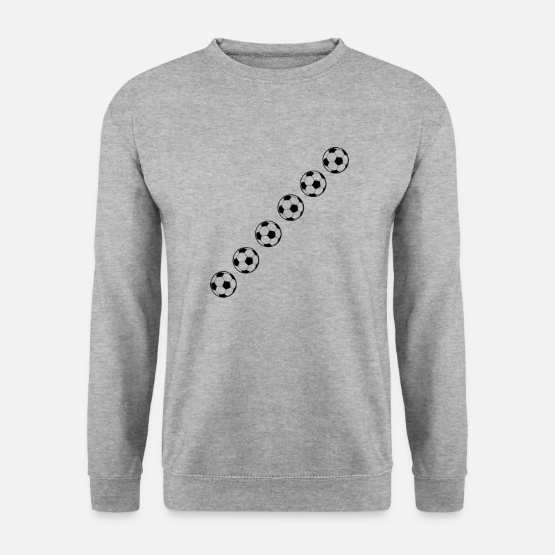 Fußball Soccer - Unisex Pullover - Weißgrau meliert